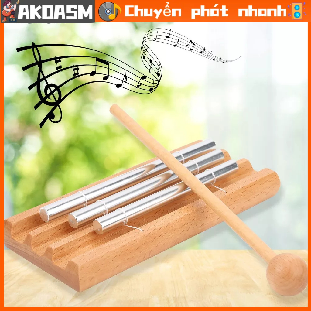 AKOASM Chuông gió 3 cực Nhạc cụ gõ Xylophone giáo dục cho trẻ em có búa