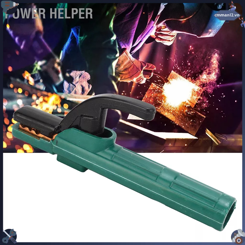 Power Helper Giá đỡ điện cực 300A Đồng nguyên chất Công thái học Chống bỏng Tay cầm cách Kẹp hàn