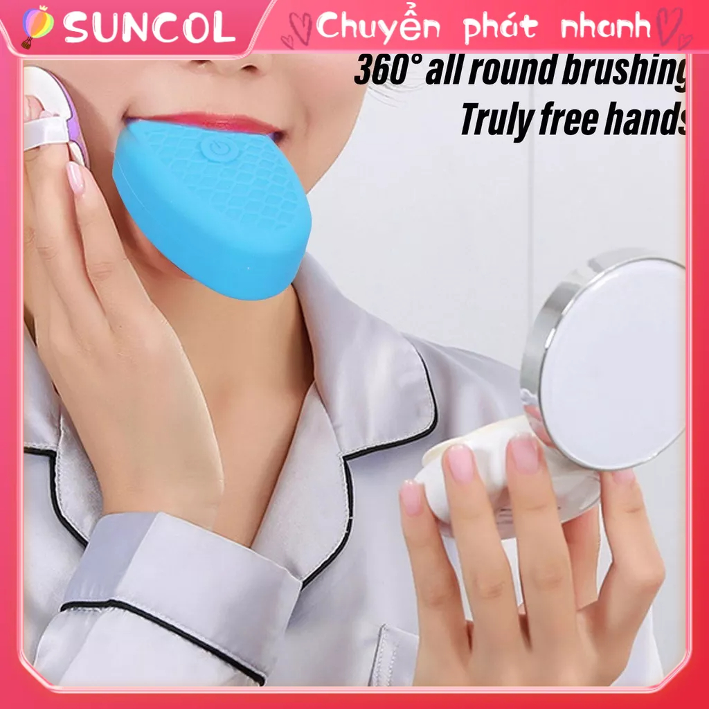 SUNCOL Bàn Chải Đánh Răng Điện Hình Chữ U Toàn Miệng Tự Động Có Thể Sạc Lại Để Làm Trắng