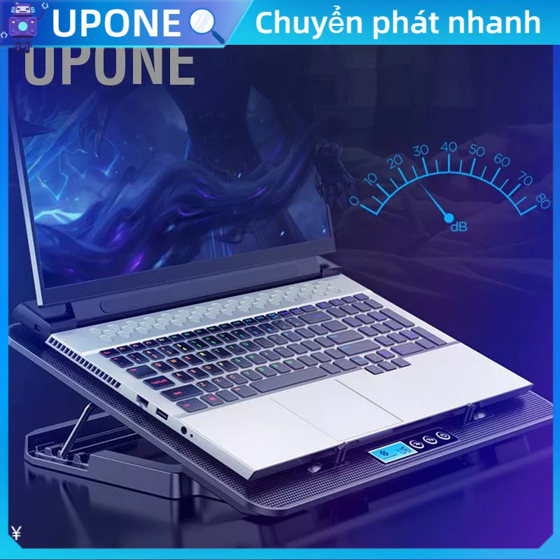 UPONE Đế Tản Nhiệt Laptop Điều Chỉnh Góc Năm Cấp Độ Làm Mát Nhanh Tiếng Ồn Thấp Máy Tính