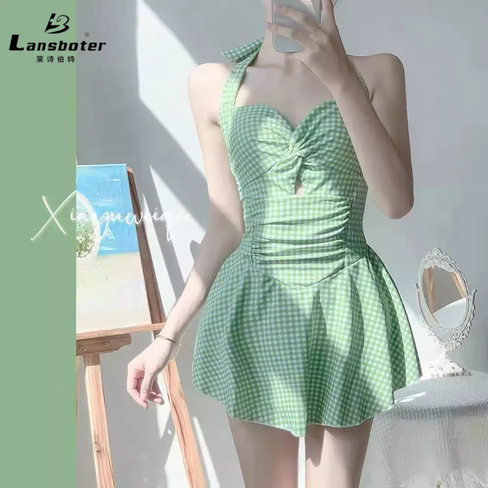 LANSBOTER Đồ Bơi Một Mảnh Phong Cách Mới Ngọt Ngào Cho Nữ