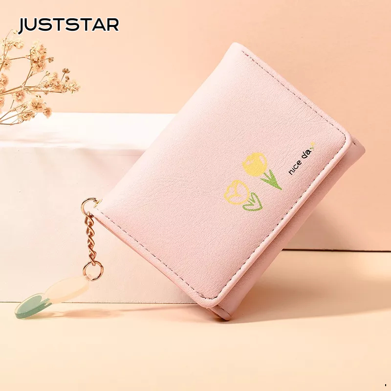 Ví ngắn JUSTSTAR đựng thẻ dạng gập thời trang cho nữ