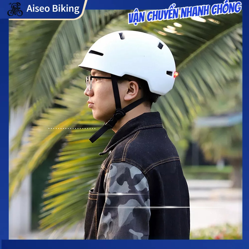 Aiseo Biking Mũ Bảo Hiểm Xe Đạp Có Đèn Hậu Dành Cho Người Lớn Nam Nữ Đô Thị Đi