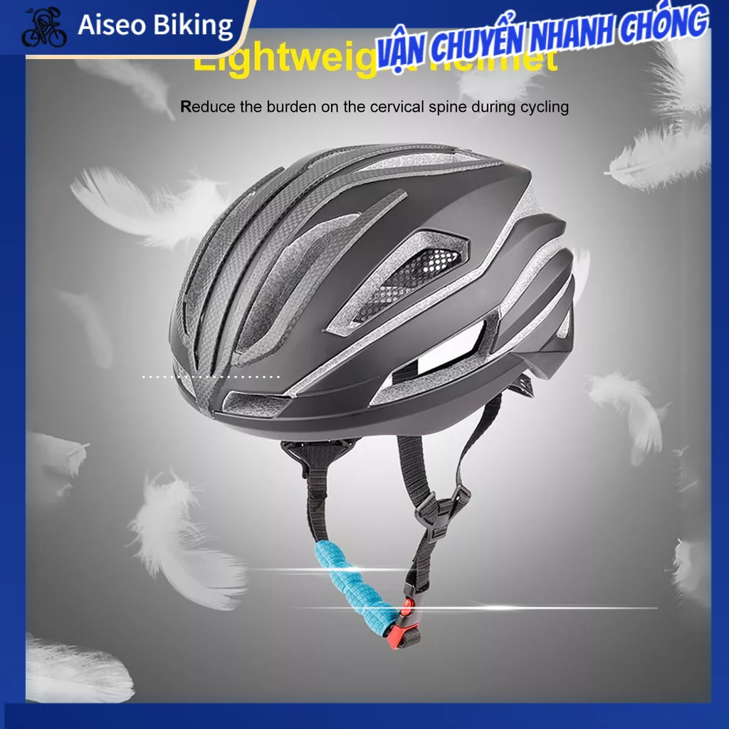 Aiseo Biking Mũ bảo hiểm xe đạp dành cho người lớn đi bằng sợi carbon nhẹ PC EPS đường núi