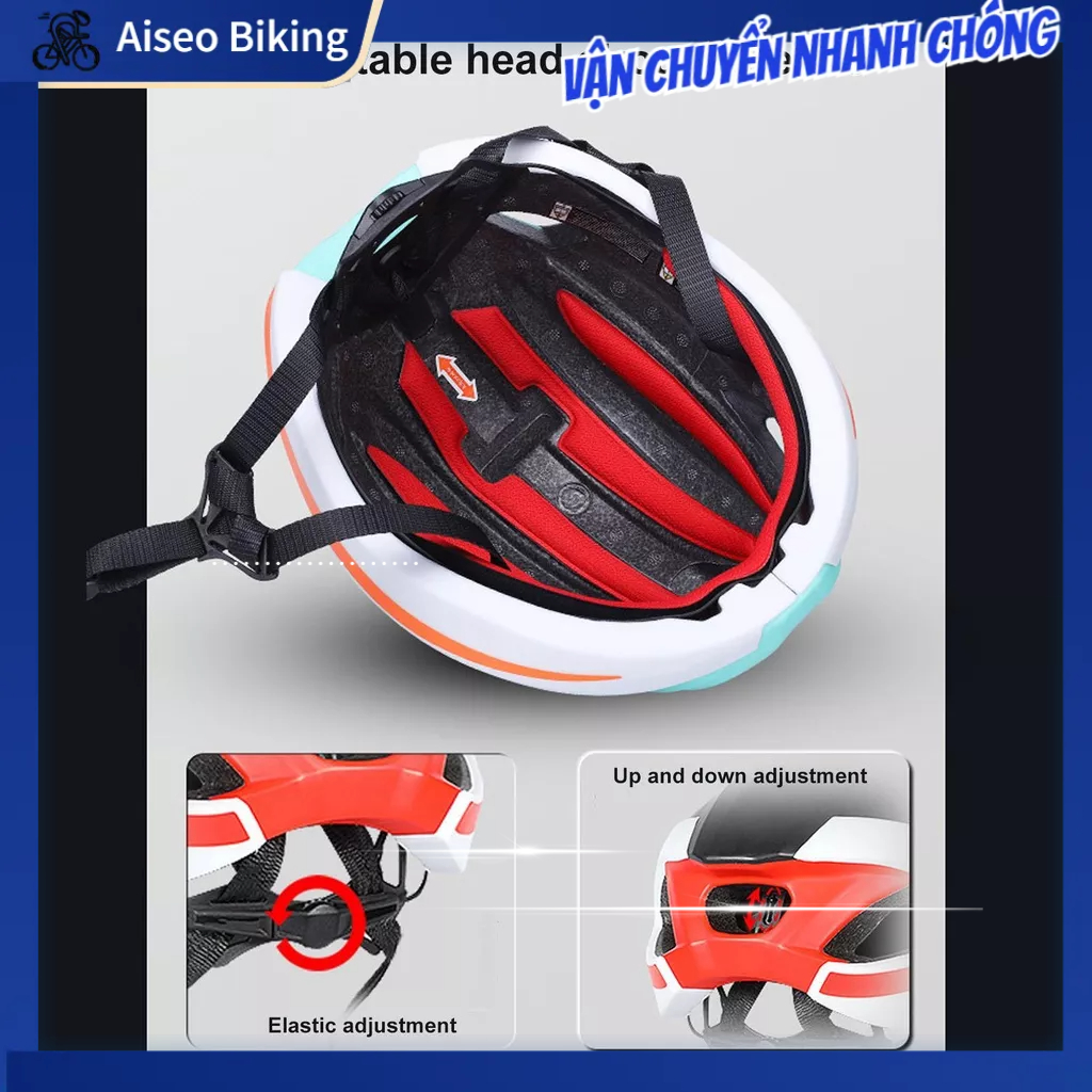 Aiseo Biking Mũ Bảo Hiểm Xe Đạp Chống Va Đập Bay Thoáng Khí Thông Gió Đi Quà Tặng