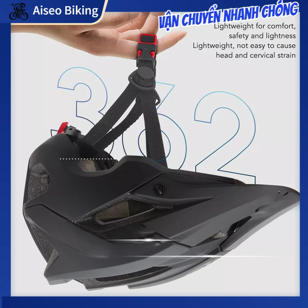 Aiseo Biking Núi Mũ Bảo Hiểm Đi Xe Đạp Có Thể Điều Chỉnh Tháo Rời Tản Nhiệt Nhẹ Người Lớn Cho Nam Nữ