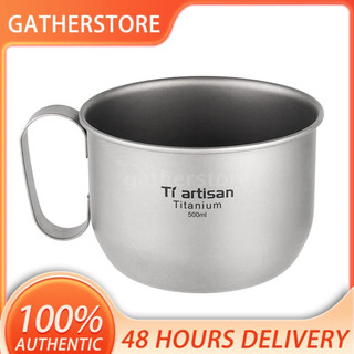 500ml Titanium Water Cup Coffee Mug Outdoor Camping Hiking Backpacking