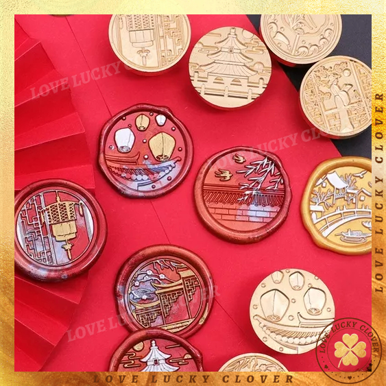 Con Dấu Bằng Đồng Họa Tiết Lane Cổ Điển