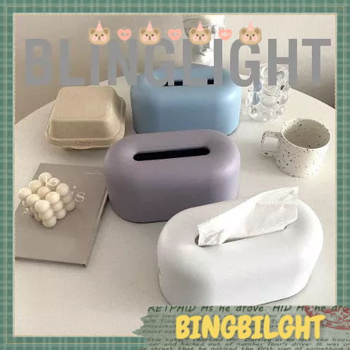 Blinglight Bắc Âu Ins Hộp Đựng Khăn Giấy Bằng Nhựa Đơn Giản Nhà Đồ Cho Ký Túc Xá Phòng Ngủ Bàn Hàng