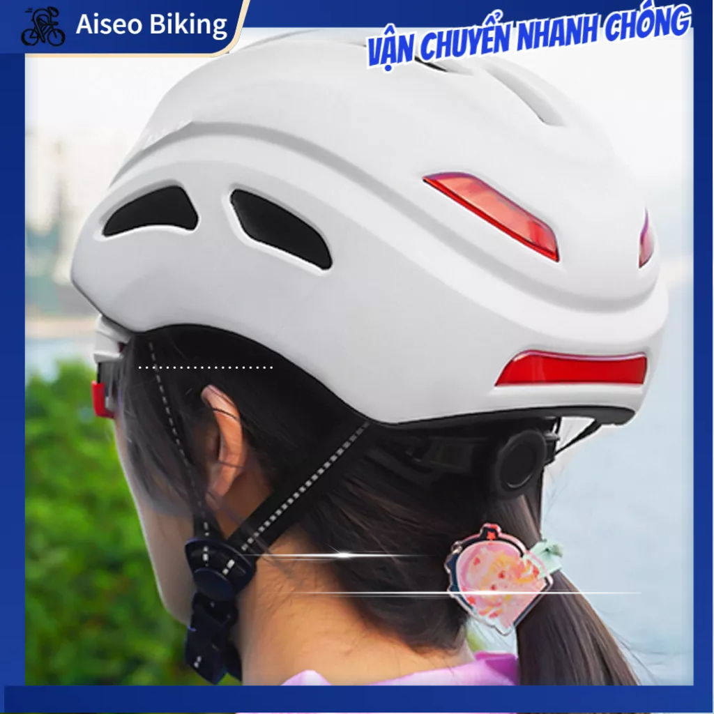 Aiseo Biking Mũ bảo hiểm xe đạp thông minh dành cho người lớn có camera 1080P Đèn báo rẽ Thiết bị đi leo núi trên đường Đi kèm thẻ nhớ Micro 32G