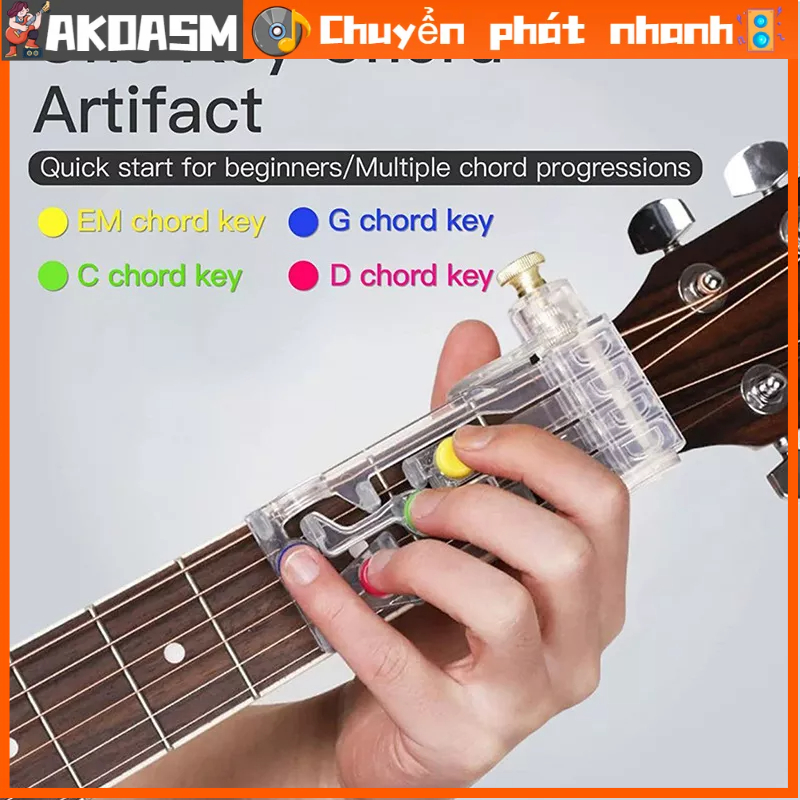 [Nóng Bán] Luyện ngón tay chơi đàn guitar, Dụng cụ tập luyện ngón tay chơi đàn Guitar, Guitar One-Key Chord Trainer Phụ kiện nhạc cụ hỗ trợ luyện tập ngón tay cho người mới bắt đầu AKOASM