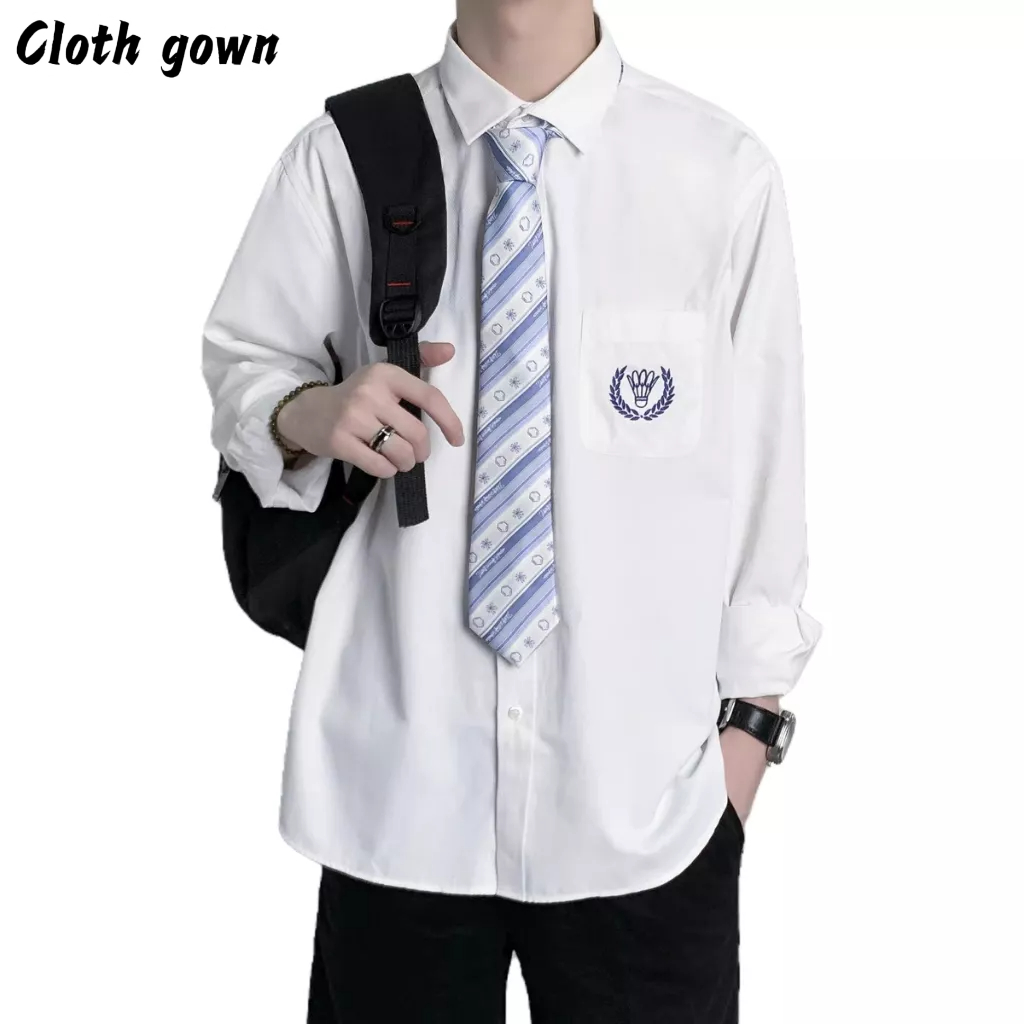 Áo sơ mi nam Cloth gown tay dài thêu họa tiết thời trang thanh lịch