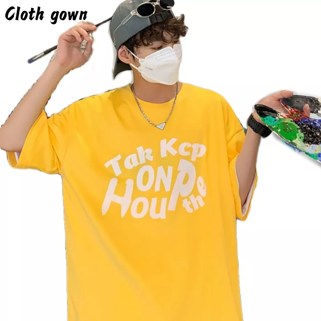 Áo Thun Tay Lửng Dáng Rộng In Họa Tiết Ba Chiều Đơn Giản Thời Trang Cho Nam