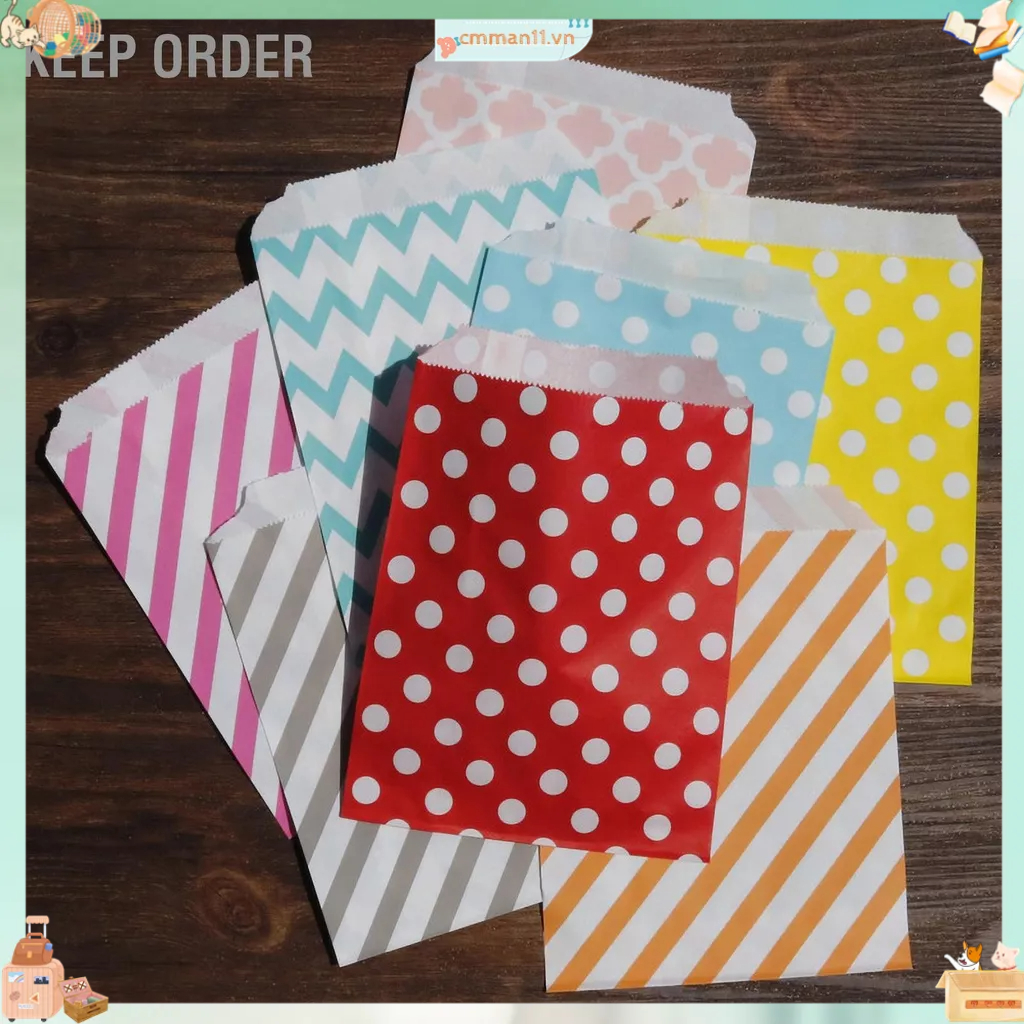 Keep order 13x18cm Giấy Kraft Túi Bao Bì Thực Phẩm Cấp Nhỏ Cho Đồ Ăn Nhẹ Kẹo Cookie