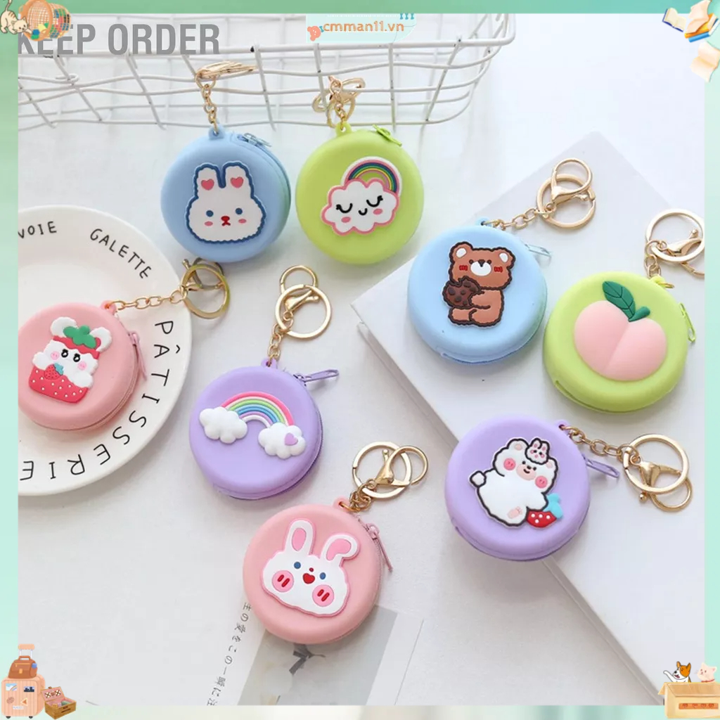 Keep order Tiền Xu Silicone Dễ Thương Khóa Kéo Tặng Lựa Chọn Nữ Đổi Túi Ví Son Môi Chìa cmman11.vn