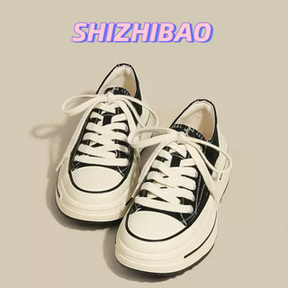 Giày Thể Thao Vải canvas Đế Dày Tăng Chiều Cao Thời Trang Mùa Xuân Mới Cho Nữ