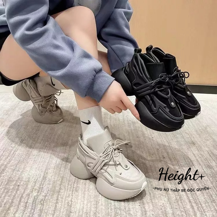 【Height+】Giày Thể Thao Đế Dày 5.5cm Thời Trang Mùa Thu 2023 Dành Cho Nữ