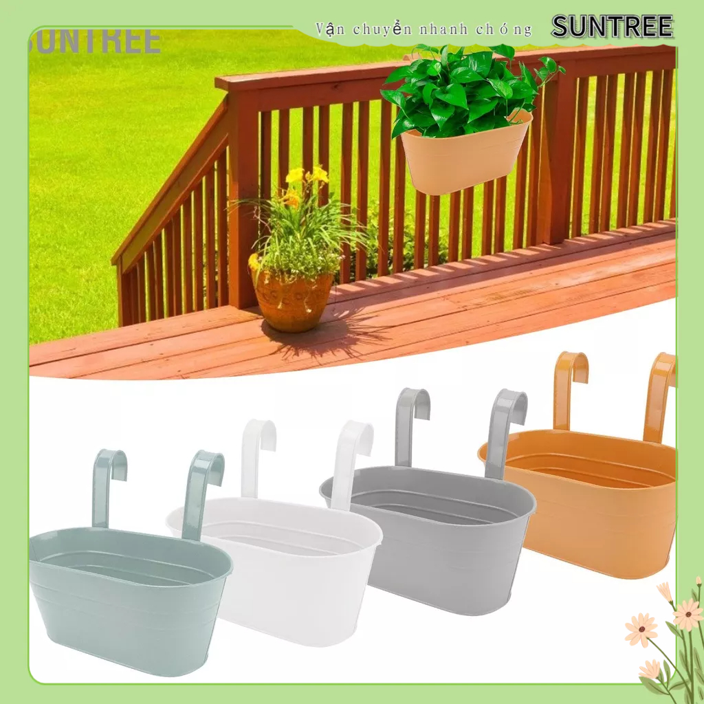 SUNTREE Giá Treo Chậu Hoa Sắt Có Móc Thể Tháo Rời Để Trang Trí Sân Vườn