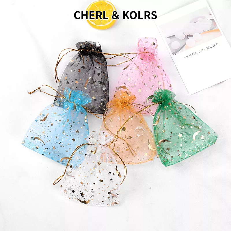 Cherlkolrs Túi Dây Rút Đựng Trang Sức Sợi Đồng Nhiều Kích Cỡ