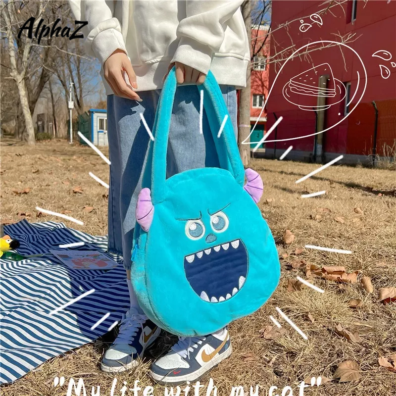 Túi tote Đeo Vai Cỡ Lớn Bằng Vải Lông Màu Xanh Dương Cho Nữ