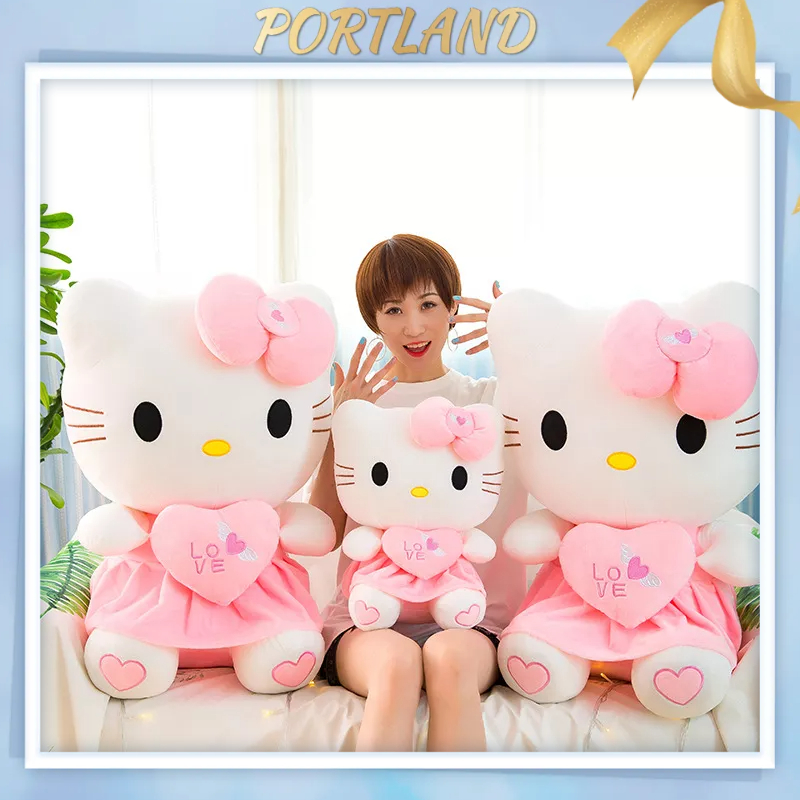 Mèo Hello Kitty Nhồi Bông Mềm Mại Xinh Xắn