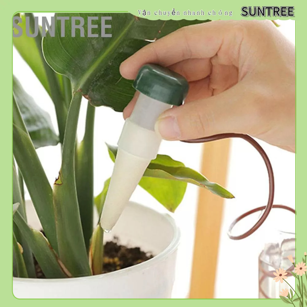 SUNTREE 4 cái Hệ thống tưới nước tự động Cây hoa Máy phun nhỏ giọt