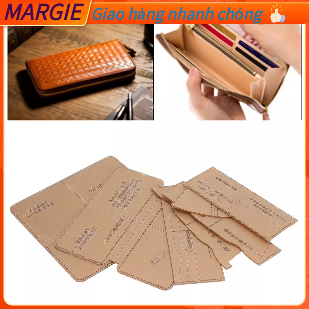 MARGIE 8 chiếc Ví Acrylic Mẫu Cắt Chính Xác Chuyên Nghiệp Dài Rõ Ràng cho Đồ Thủ Công DIY