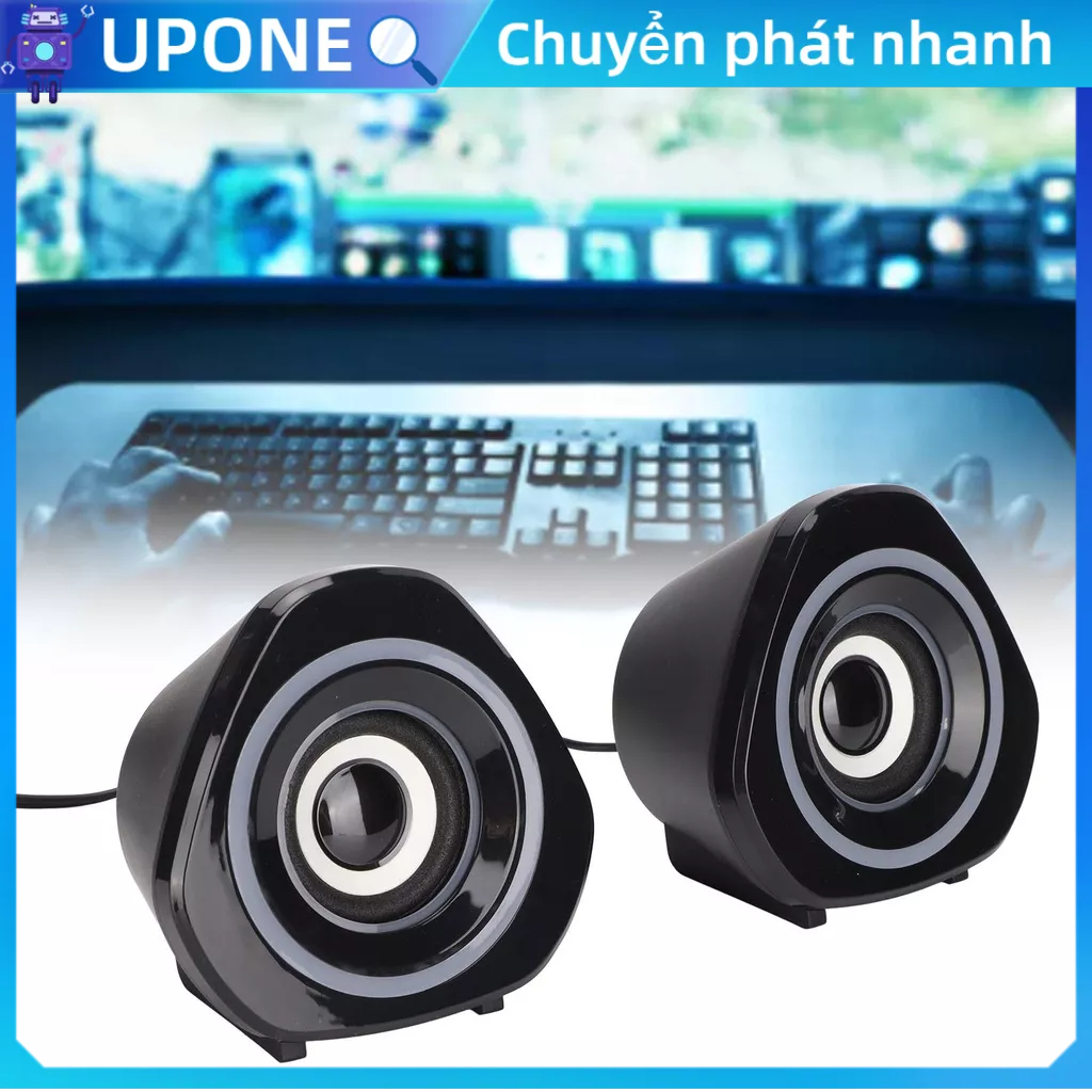 UPONE Loa Để Bàn Sử Dụng Nguồn USB Siêu Trầm Nặng Đèn LED Mini Cho PalyStation4 Máy Tính Laptop