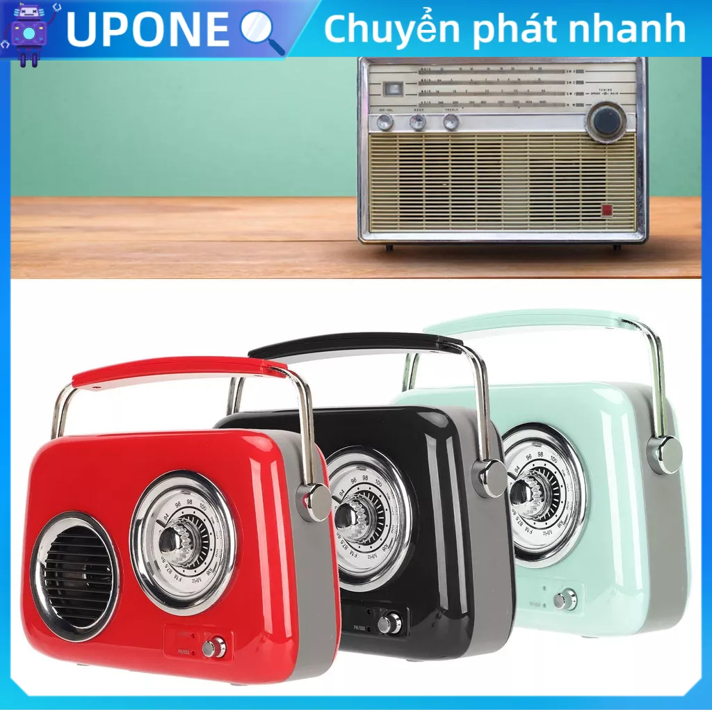 UPONE Retro Đài Phát Thanh Loa Bluetooth Di Động Cầm Tay Âm Hifi Stereo Dễ Thương Cũ Phong Cách Thời Trang Cho Đảng Ngoài Trời
