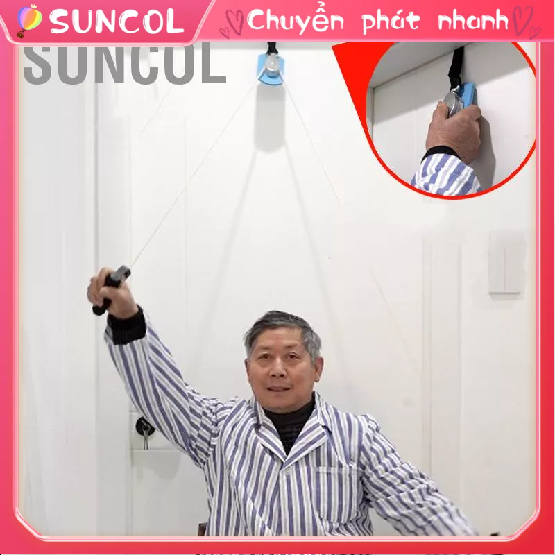 SUNCOL Ròng rọc tập vai trên cửa Thép hợp kim thúc đẩy phục hồi Máy chức năng cho gia đình