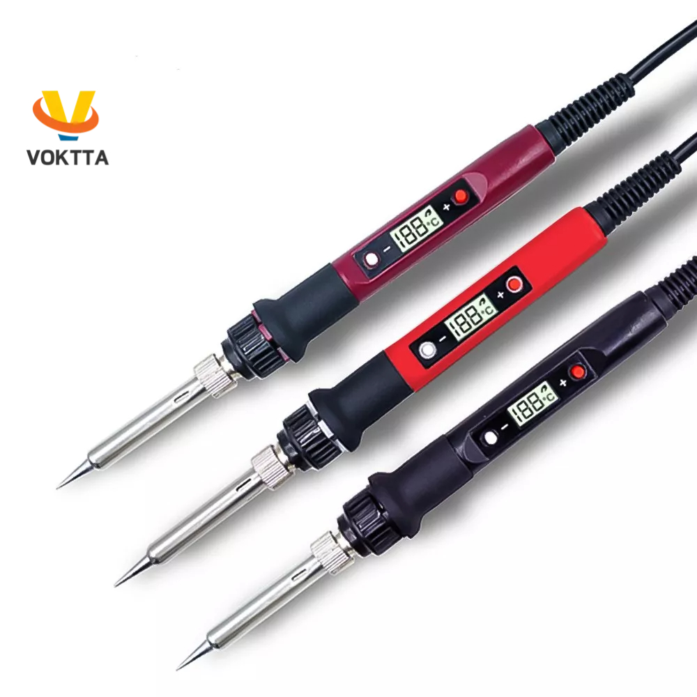 Mỏ Hàn Điện 220V 80W Phích Cắm EU Có Màn Hình LCD Hiển Thị Nhiệt Độ