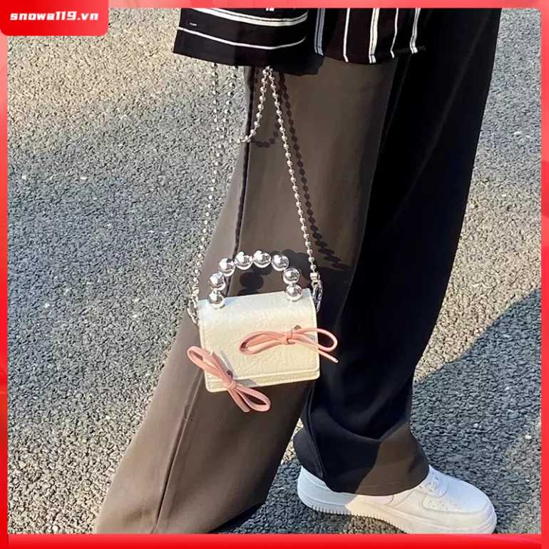 Có hàng sẵn Casual Bags Túi Dây Xích Mini Da PU Ngọt Ngào Dễ Thương Mang Theo Đeo Vai Nữ Hẹn Hò Mua Sắm Du Lịch