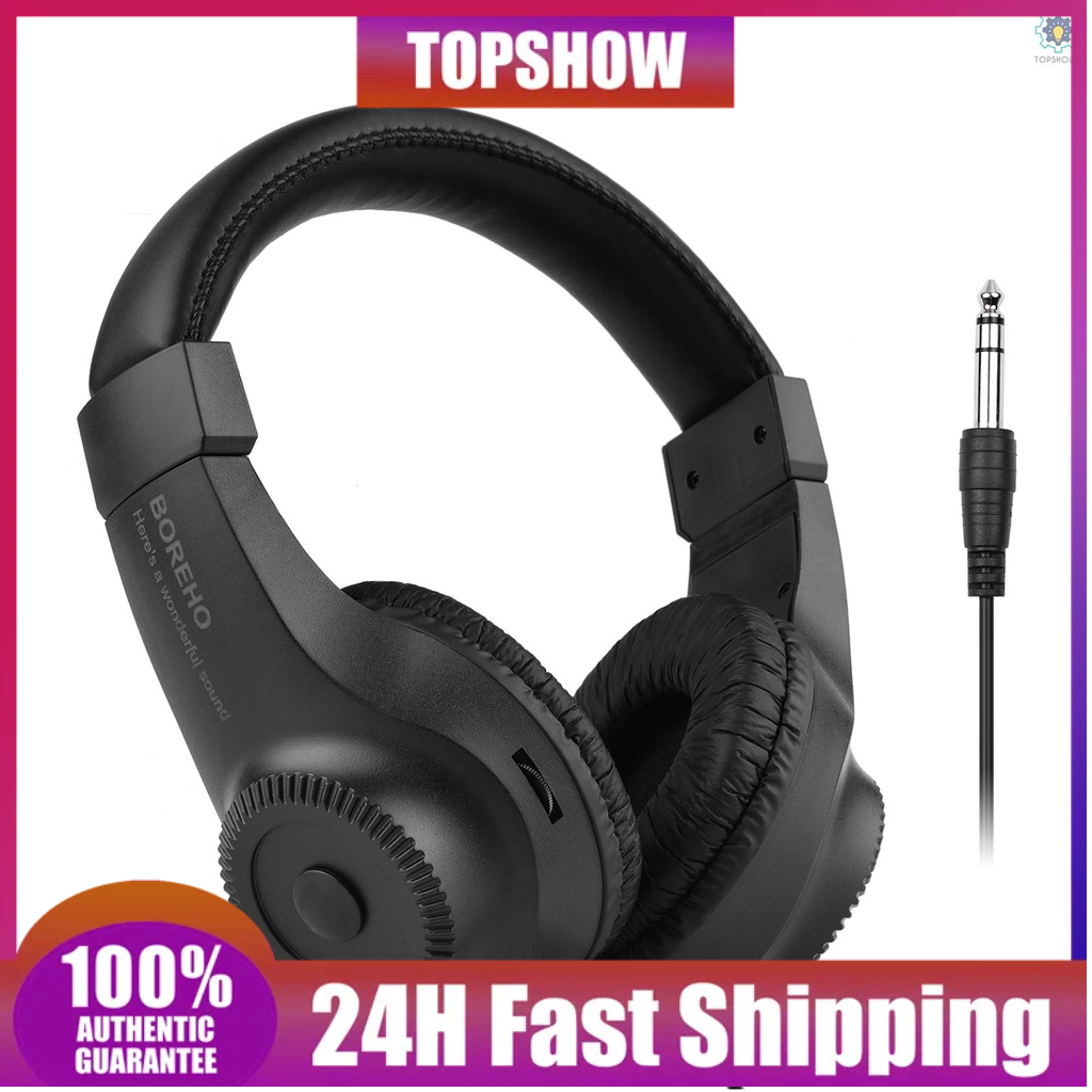 Tai Nghe Chụp Tai Jack 6.5mm Có Dây 50mm Màu Đen Chuyên Dụng Cho Máy Tính