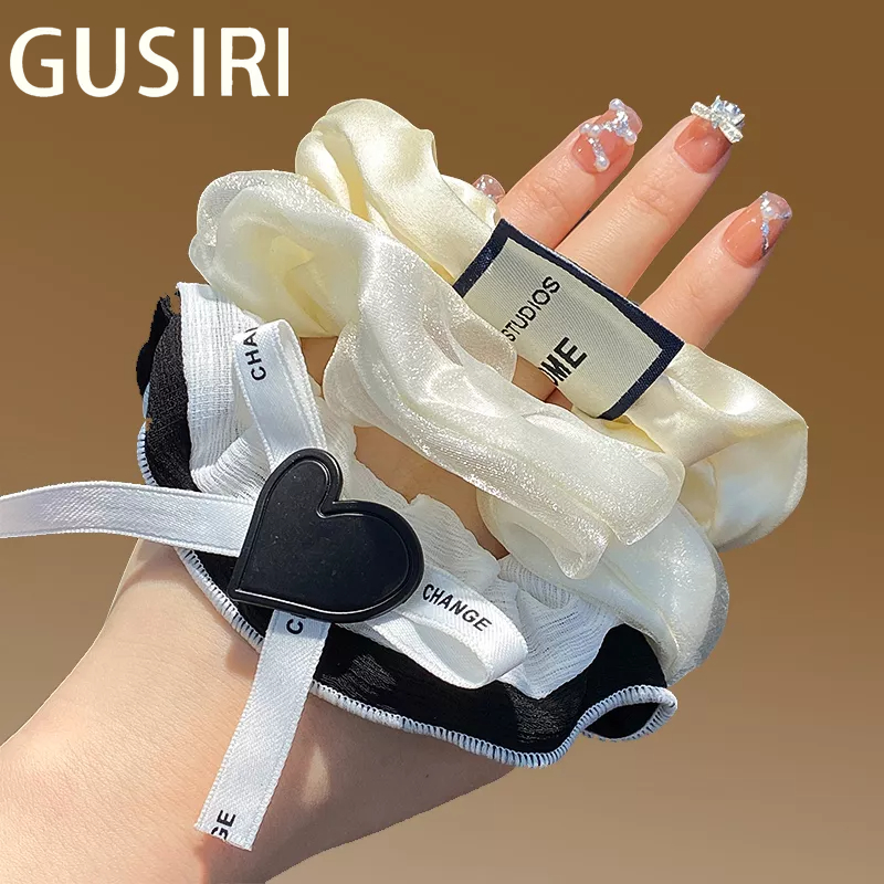 GUSIRI Dây Cột Tóc Cao Su Co Giãn Đính Ngọc Trai Thời Trang Mùa Hè Đơn Giản Dành Cho Nữ