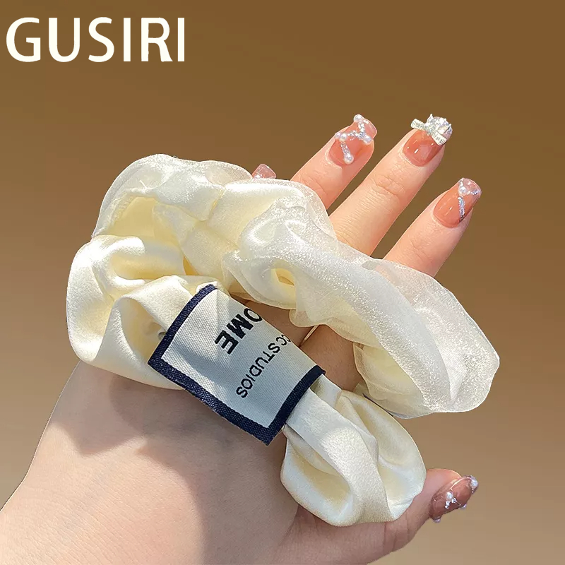 GUSIRI Dây Cột Tóc Cao Su Co Giãn Đính Ngọc Trai Thời Trang Mùa Hè Đơn Giản Dành Cho Nữ