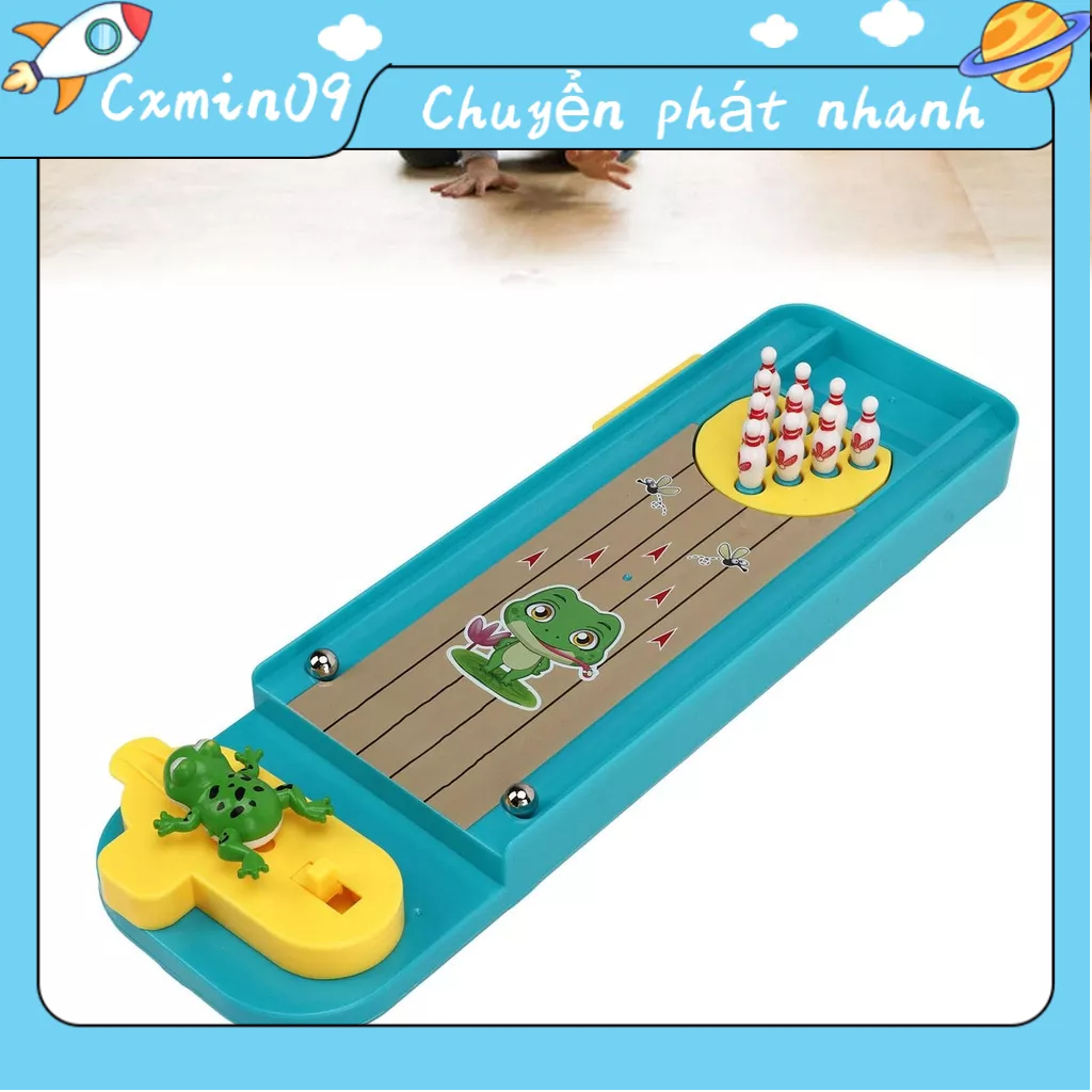 RisingGirl Bowling Bàn Trò Chơi Đá Cẩm Thạch Ra Mắt Đồ Máy Phóng Bóng Cho Nam Nữ Trẻ Em Thanh Thiếu Niên Xanh Dương