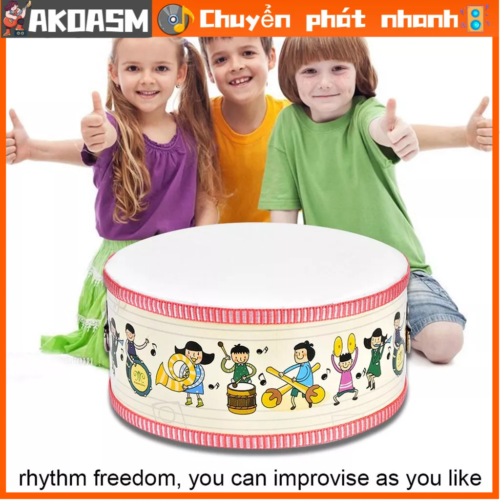 AKOASM Mini Bằng Gỗ Cầm Tay Trống Nhạc Cụ Gõ Quà Tặng Đồ Chơi Trẻ Em