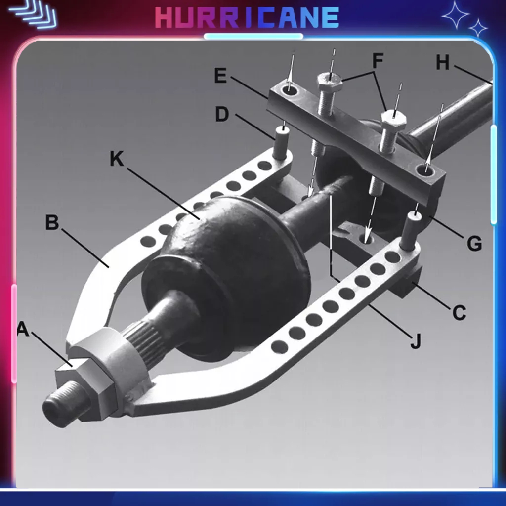 Hurricane Bộ kéo khớp CV 9 lỗ dày trục chân vịt hoạt động đơn giản mạnh mẽ cho ô tô