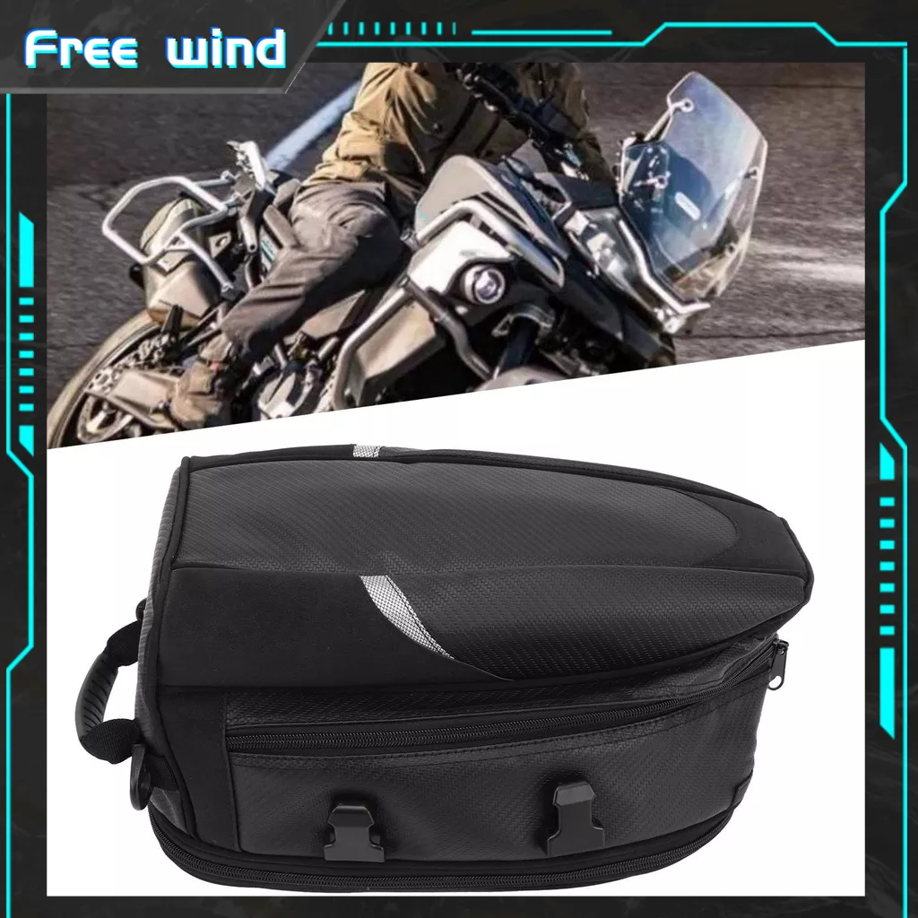 Free wind Túi gắn đuôi xe máy đựng hành lý chống nước Ba lô có thể mở rộng cho hàng ghế sau yên Dung tích 14 5‑18 5L