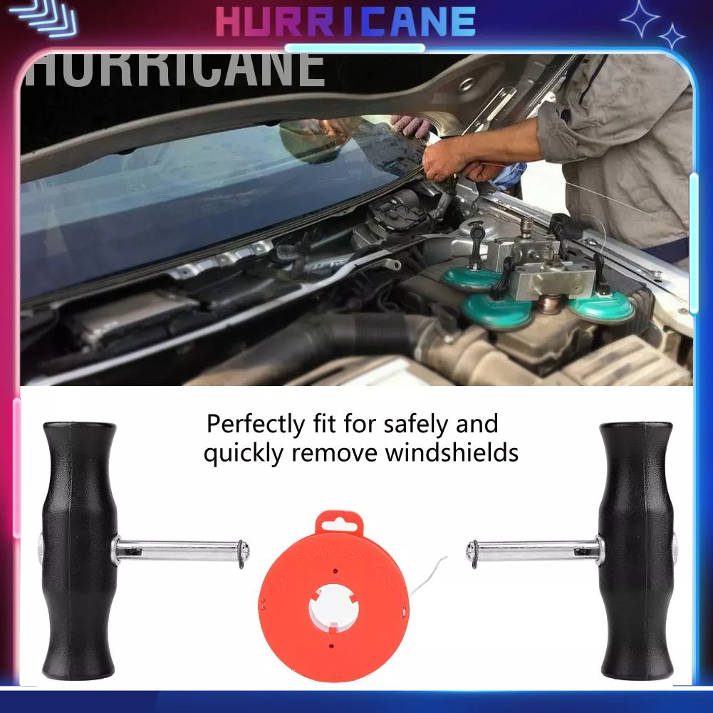 Hurricane Dụng cụ tháo kính chắn gió ô tô tự động Dây & tay cầm cắt cửa sổ