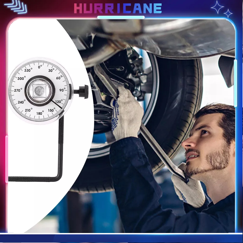 Hurricane 1/2 inch Góc ổ đĩa có thể điều chỉnh Cờ lê xoắn Đo công cụ đo ô tô Đặt góc 360 độ