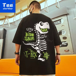  Áo nam Tay Ngắn Màu Trắng Đen In Chữ Plus Size M-5XL