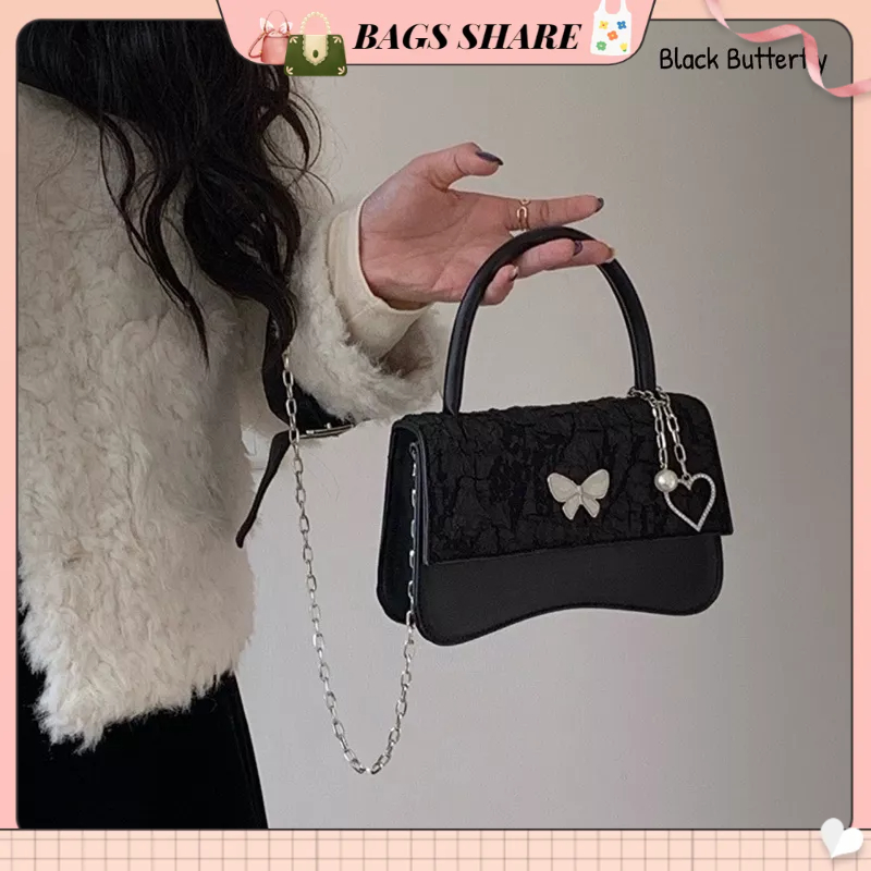 Túi xách nữ với mặt dây chuyền trái tim Dây đeo vai Túi dành cho mua sắm thông thường