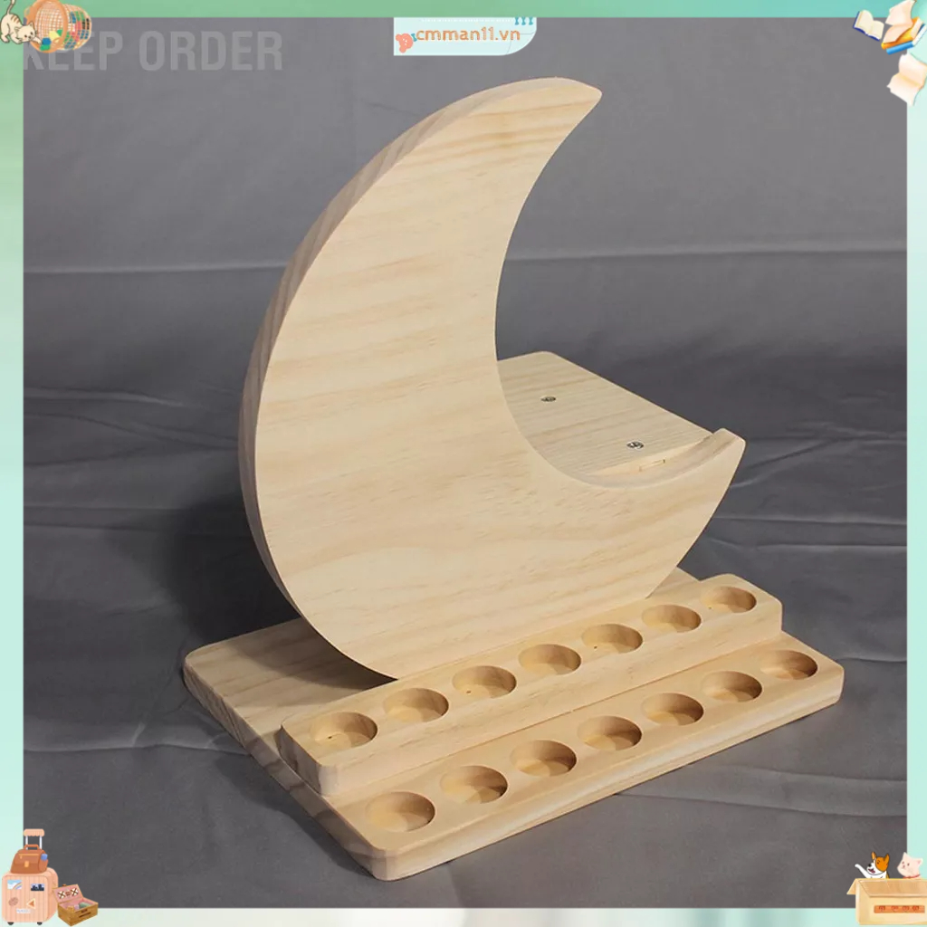 Keep order Đế Trưng Bày Tinh Dầu Đẹp Đa Khe Cắm Hương Liệu Giá Gỗ Tre Mỹ Phẩm Nhà Tổ Chức