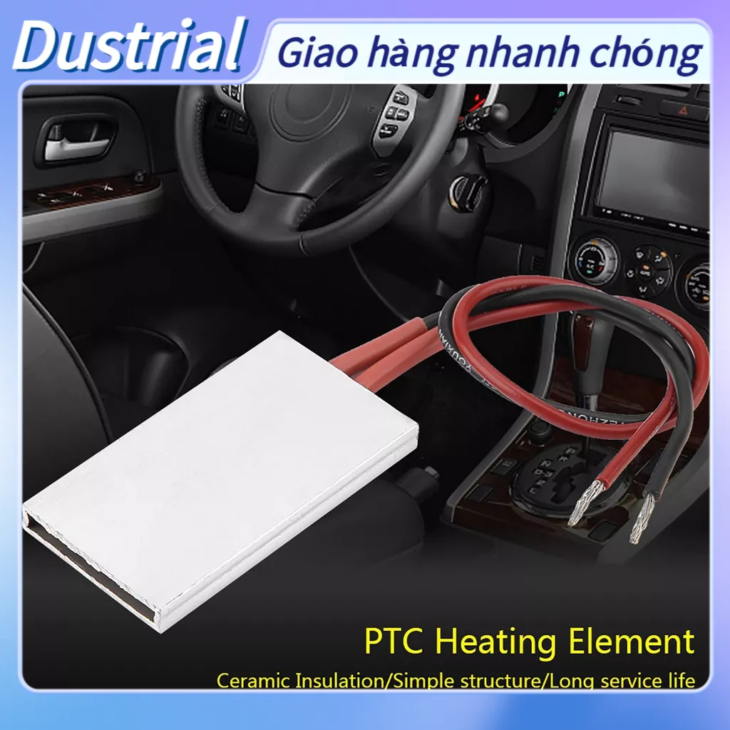 50 * 28 5mm Vỏ nhôm Bộ phận làm nóng PTC Tấm gia nhiệt ổn Dustrial A.