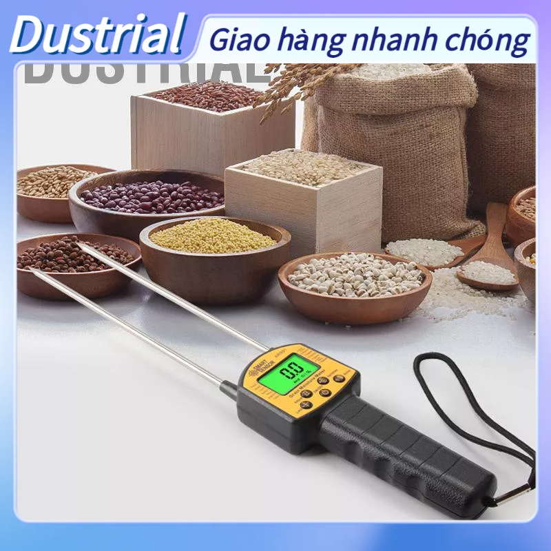 Máy đo độ ẩm hạt ngũ cốc kỹ thuật số smart AR991, Máy đo độ ẩm ngũ cốc cầm tay dò bằng thép carbon thực phẩm chính xác mạnh mẽ Dustrial B.