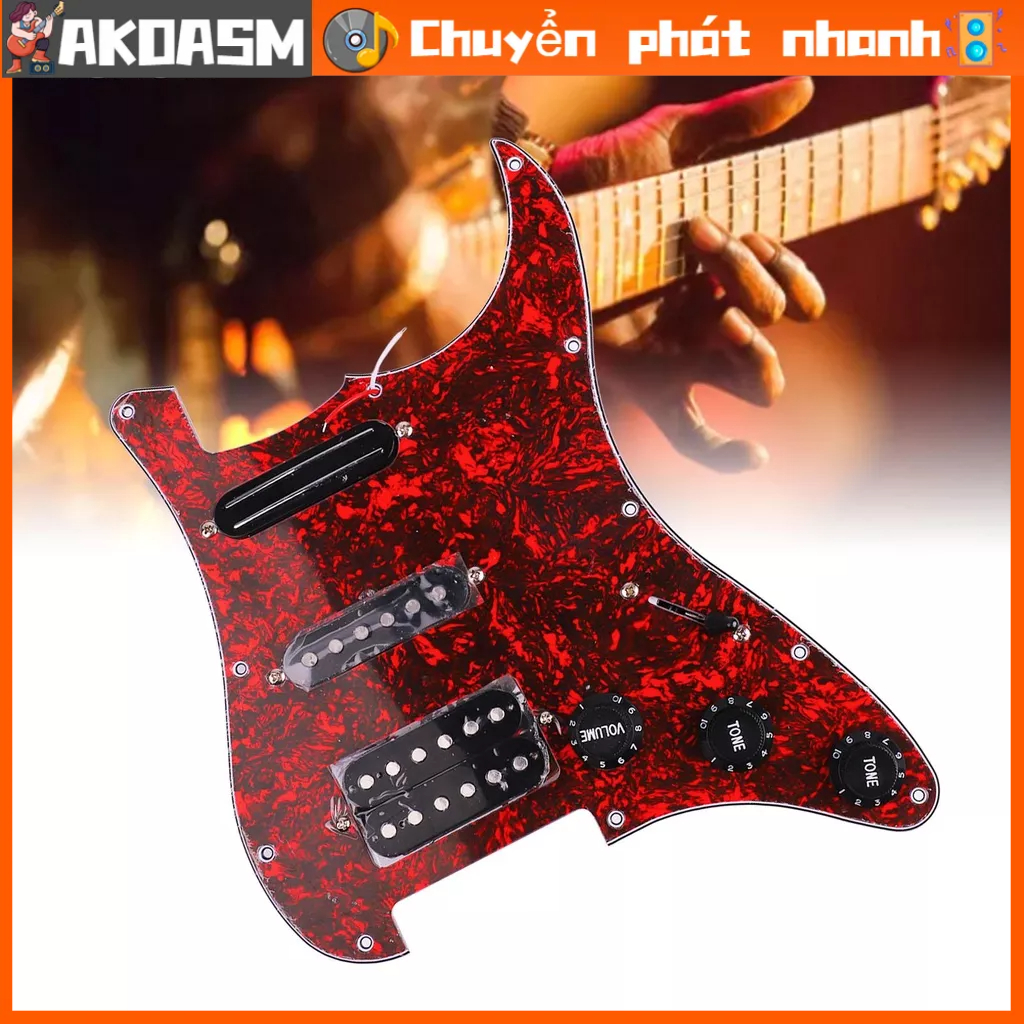 AKOASM Đàn Guitar Điện Pickguard Trước Có Dây Đơn Đôi Cuộn Bán Tải 1 Tập 2 Núm Đĩa