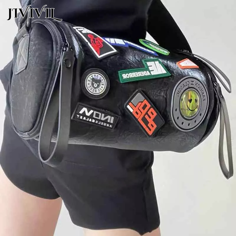 Túi Xách Đeo Vai Màu Đen Sức Chứa Lớn Cao Cấp Thời Trang Theo Phong Cách Hàn Quốc Cho Nữ