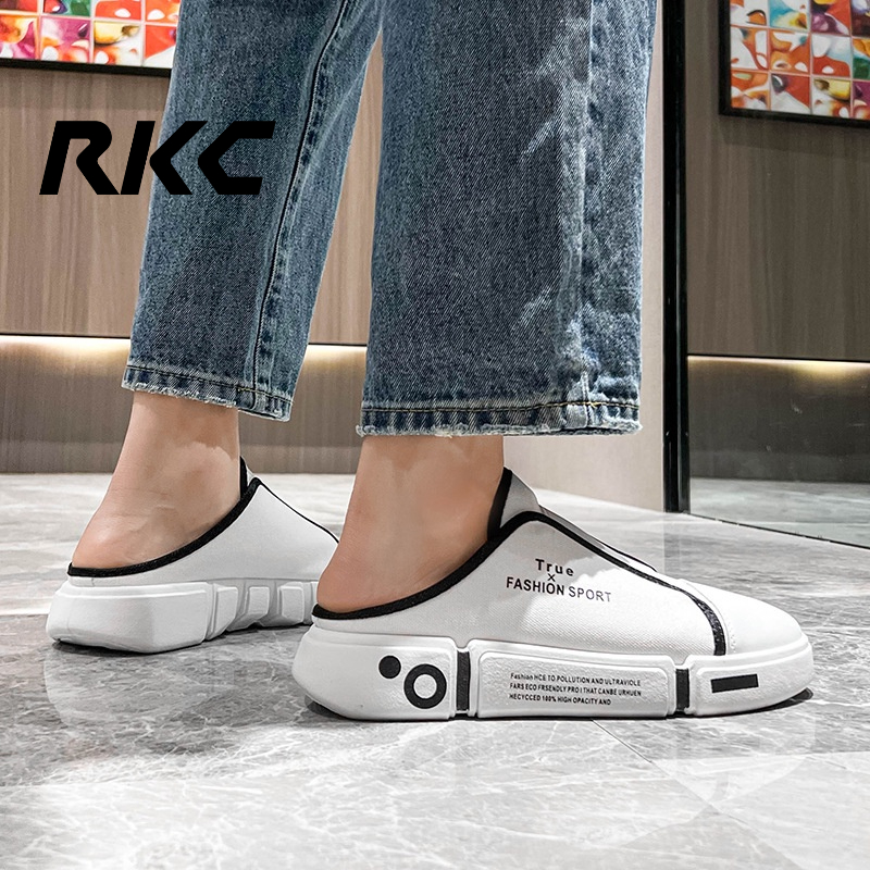 💥Giày lười nam💥Giày hở gót bằng vải canvas thoáng khí kiểu dáng thời trang mùa hè cho nam RKC100