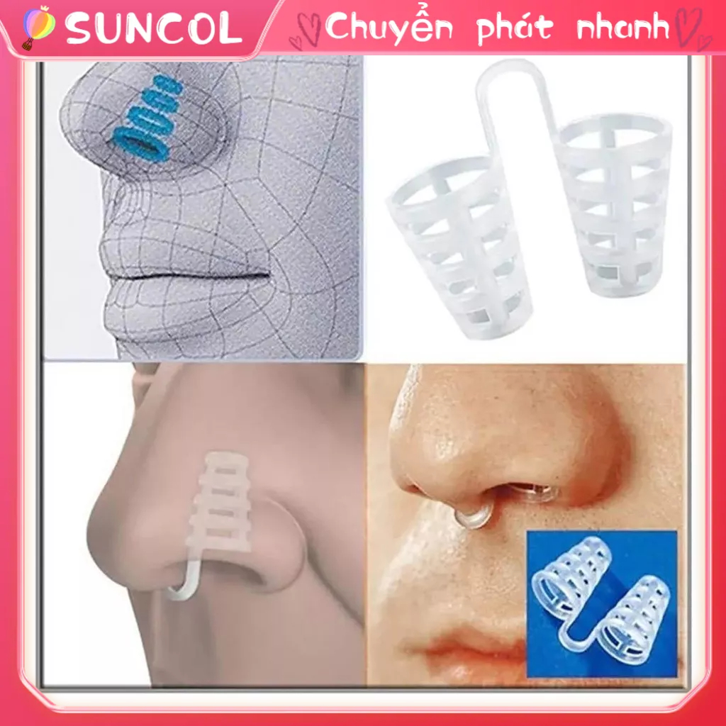 SUNCOL 8 Chiếc Dụng Cụ Nới Rộng Mũi Ngáy Kẹp Chuyên Nghiệp Nam Nữ Nhà Lỗ Thông Hơi Silicone Giải Pháp